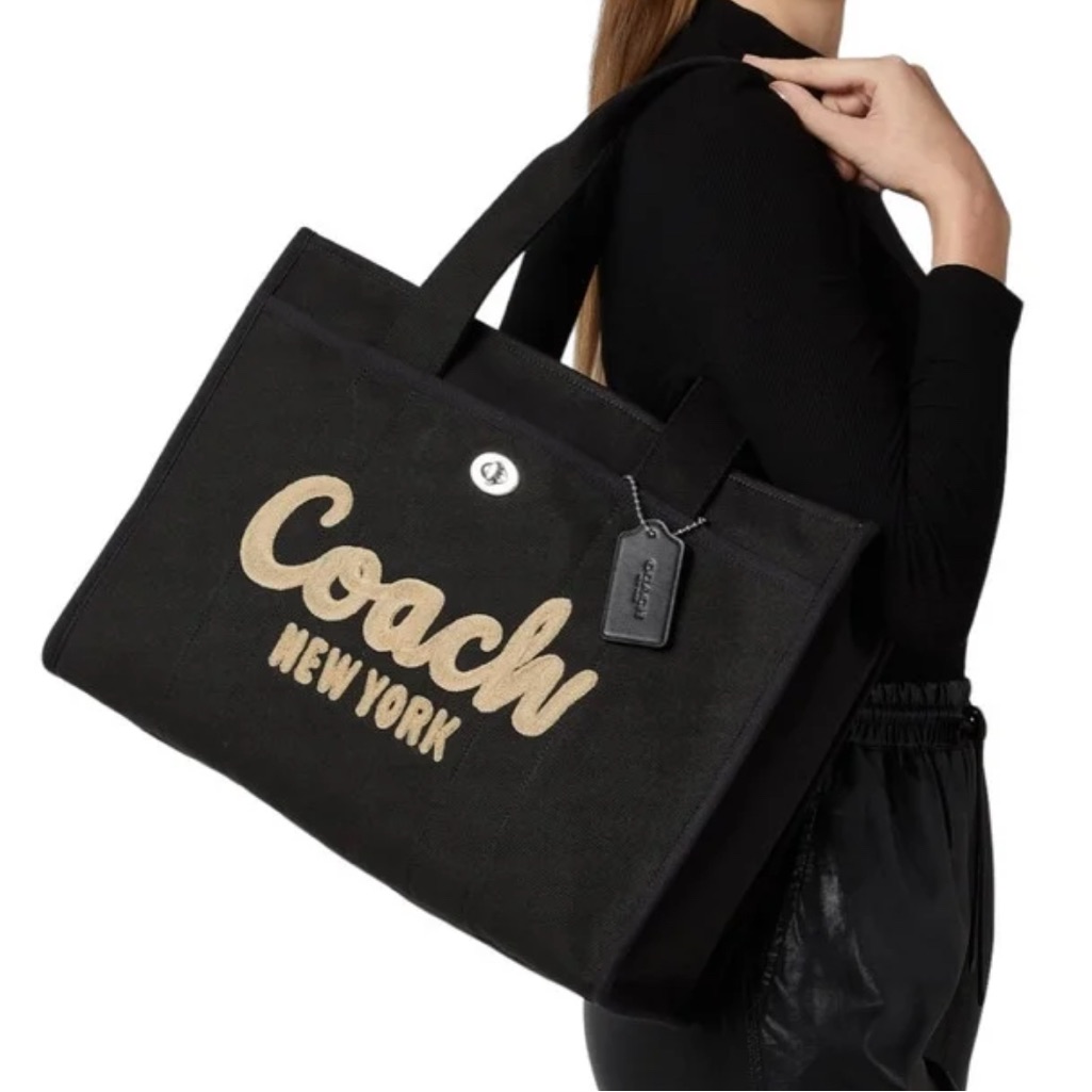 Coach Black And Gold Tote Bag